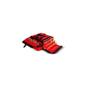 AV18 Pizza thermobag + beverage slot - red