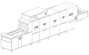 QX536 Flight type dishwasher