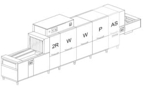 QX596 Flight type dishwasher