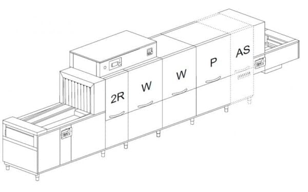 QX596 Flight type dishwasher