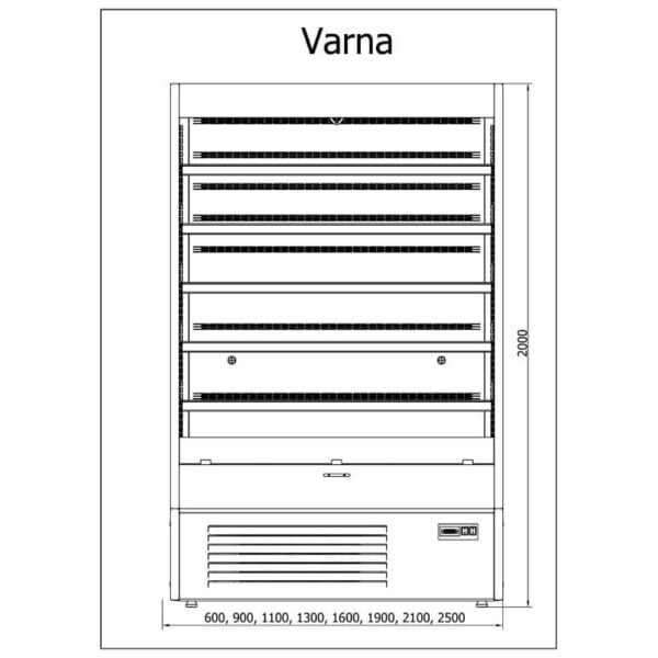 R-1 VR 80 VARNA Hűtött faliregál (ventilációs)