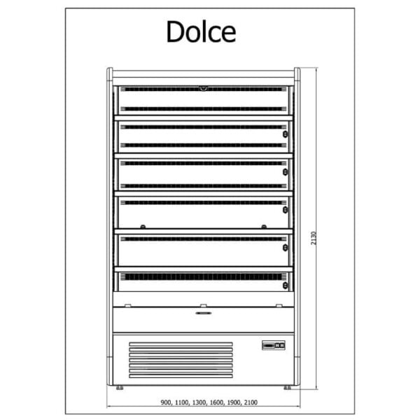 R-1 DC 80 DOLCE Hűtött faliregál (ventilációs)