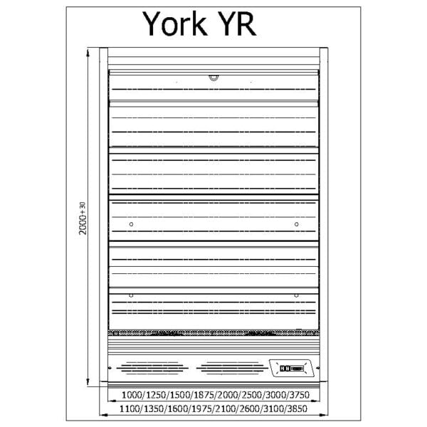 R-1 YR 70/200 YORK Hűtött faliregál telep. aggr.