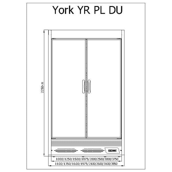 R-1 YR PL 70/225 YORK PLUS Hűtött faliregál telep. aggr.