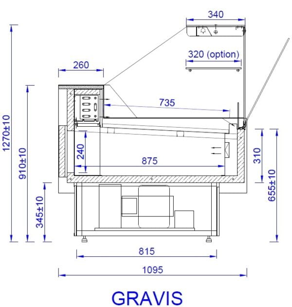 GRAVIS Csemegepult