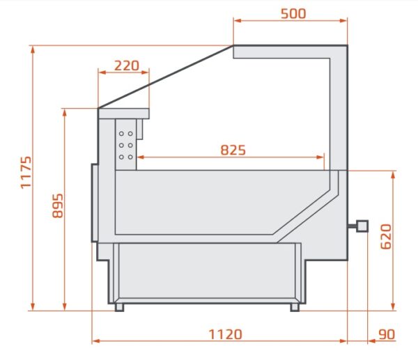 937 Csemegepult beépített aggregáttal (ventilációs)