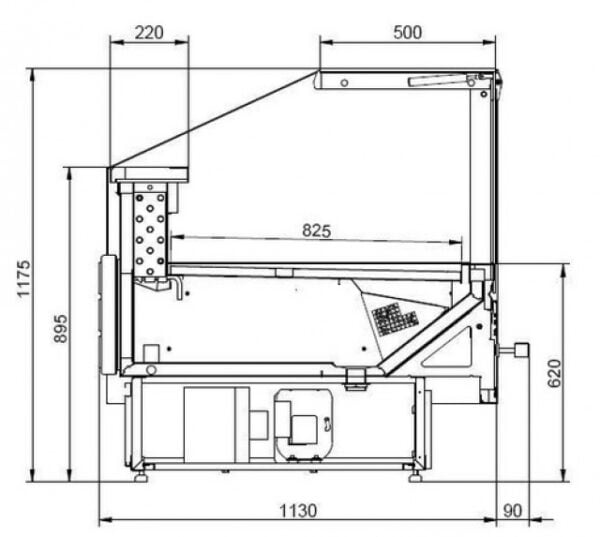 25 Csemegepult beépített aggregáttal (ventilációs)