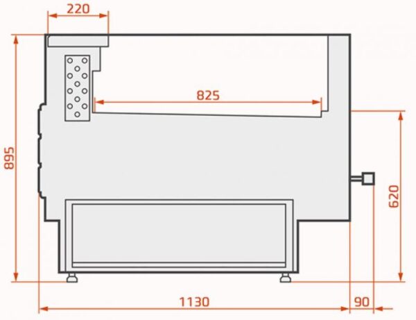 LCT Tucana 02 Self Remote Önkiszolgáló csemegepult egyenes üveggel