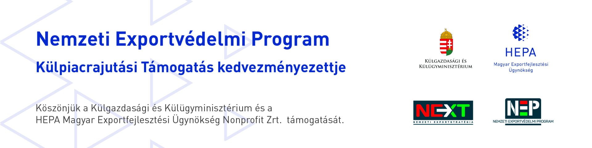 Weboldali tájékoztató banner